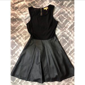 Black Faux Leather Dress